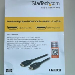 NWT. startech premium high speed hdmi cable 4k 60hz - 2 m (6 feet). NEW IN BOX